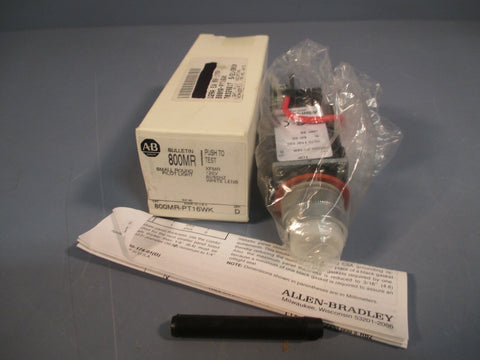 ALLEN BRADLEY SMALL ROUND PILOT LIGHT XFMR 120V Series D 800MRPT16WK