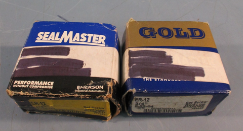 LOT OF (2) SEALMASTER ER-12 INSERT BEARING 3/4" 701053