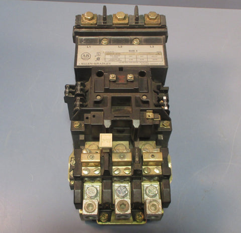 Allen Bradley 520VF-EOD Size 4 Starter Contactor w/ 40185-802-01 Relay Used