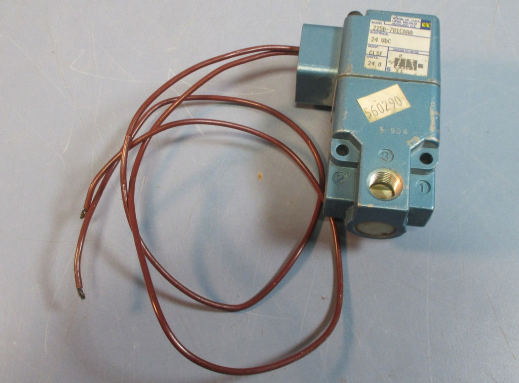 MAC 225B-781CAAA Solenoid Valve 24 VDC 2 Wire Connection