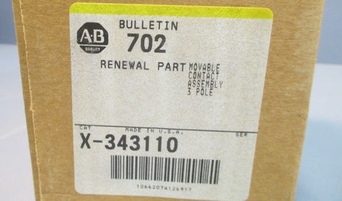 Allen Bradley X-343110 Movable Contact Assembly 3 Pole Renewal Part