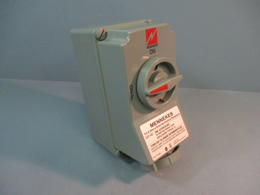 Mennekes Pin & Sleebe Switched Interlock Receptacle ME 420MI9-M2 20 AMP 3 Phase