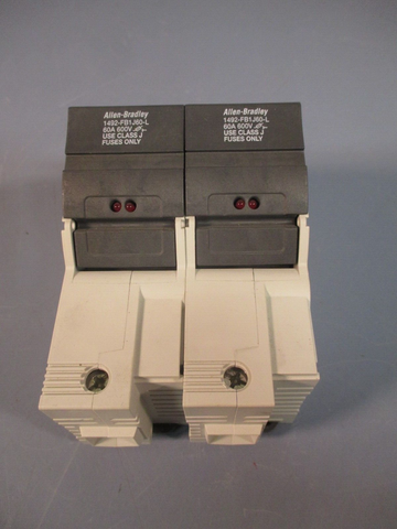 Lot of 2 Allen Bradley Fuse Holder 60A 1P 110600V w/Indicator 1492FB1J60L