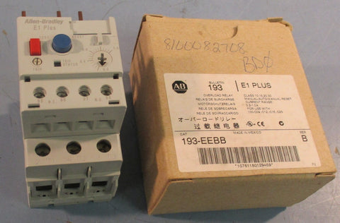 Allen-Bradley 193-EEBB SER B Overload Relay Manual/Auto-Manual Reset 600 V Max