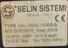 Selin Sistemi 5AL-0600-15/RS-B Servo Motor 1500RPM 19mm and 10mm Shaft Dia