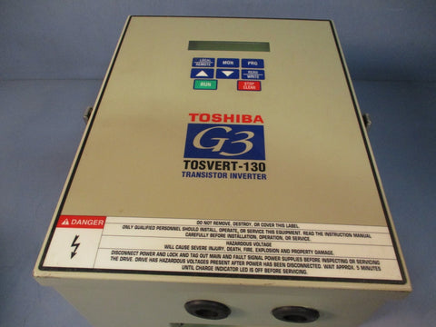 Toshiba G3 Tosvert130 Transistor Inverter 3.5k VA 3 HP, 460V VT130G3U4035N4