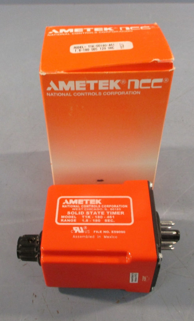 Ametek T1K-00180-461 Time Delay Relay 1.8-180 Seconds 120 VAC