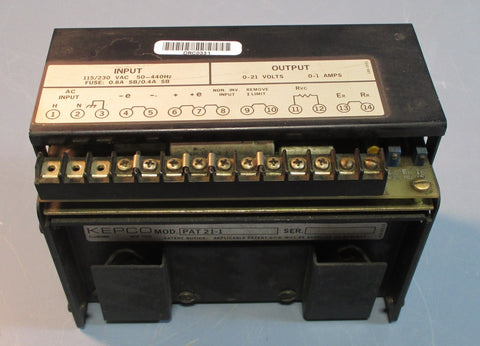 Kepco PAT 211 DC Power Supply 021Volt Output Used