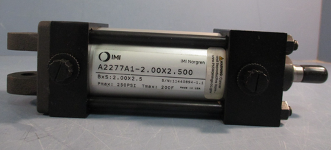 IMI Norgren A2277A12.00X2.500 Pnuematic Cylinder 250PSI BxS 2.00X2.5 TMax:200F