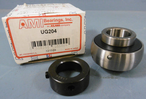 NEW AMI Bearings UG204 20mm ID X 47 mm OD X 43.66mm WD