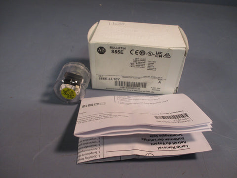 ALLEN BRADLEY 120VAC YELLOW LED LAMP/STACK LIGHT MODULE SER. A 855ELL10Y