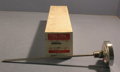 Tel Tru Thermometer GT300R 1/2" Npt 40/160F 12 Stem Analog dial