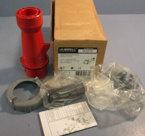 Hubbell IEC Pin & Sleeve Plug 20A 480VAC 3 Pole, 10HP IP67