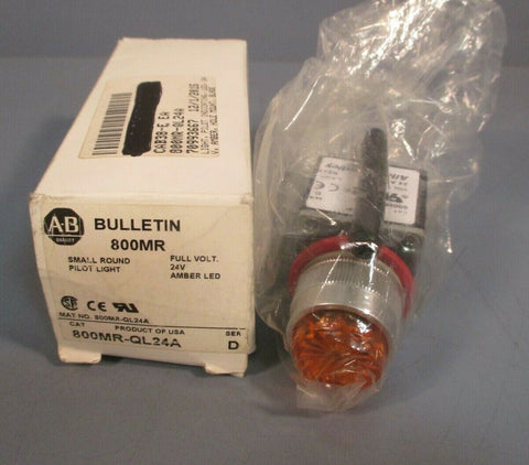 Allen Bradley Small Round Amber Pilot light Series D 800MRQL24A