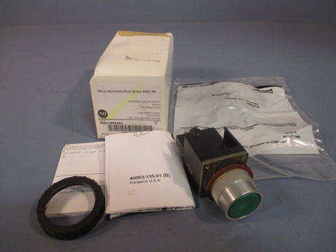 AllenBradley 24v Illuminated Push Button w/Guard, Amber Ser. F 800HQRA24A