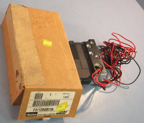 Schrader Bellows Parker F3112BGB23A Control Valve 1/4" NPT 150 psi Max 50/60Hz