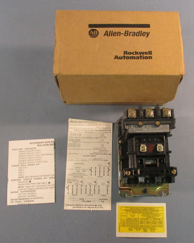 AllenBradley 500A0D93 Ser B Size 0 Contactor 600VAC Max 18 Amp Max