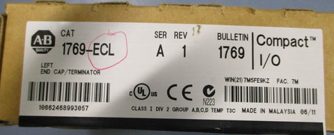 Allen Bradley 1769-ECL Ser A Left End Cap/Terminator Rev 1 Compact I/O