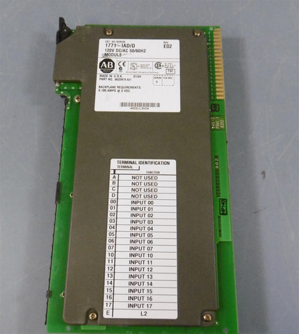 Allen Bradley 1771IAD/D Rev EO2 120V DC/AC 50.60Hz Module