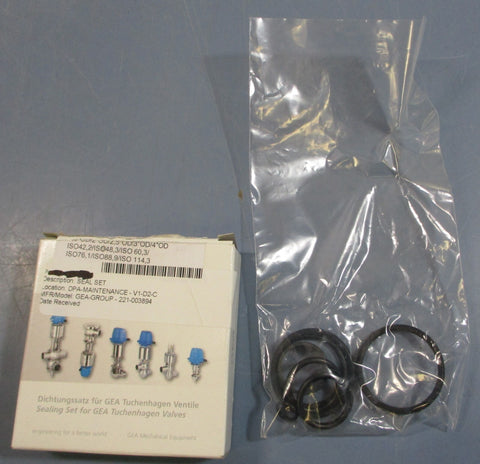 GEA Tuchenhagen 221-003894 Vesta H_A/M Seal Set DN40/DN50/DN65/DN80/DN100