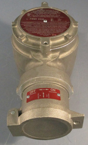 Cooper Crouse-Hinds FSQC2430 Interlocked Receptacle 4P 3W 120-600VAC 30A 3PH
