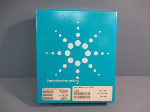 Agilent Technologies G218564000 Rev. A.10.02 Spectra Module User Lisc Software
