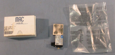 Mac 44BL00GEM01KJ Solenoid Valve 24 VDC 16 WATTS Vac to120 PSI