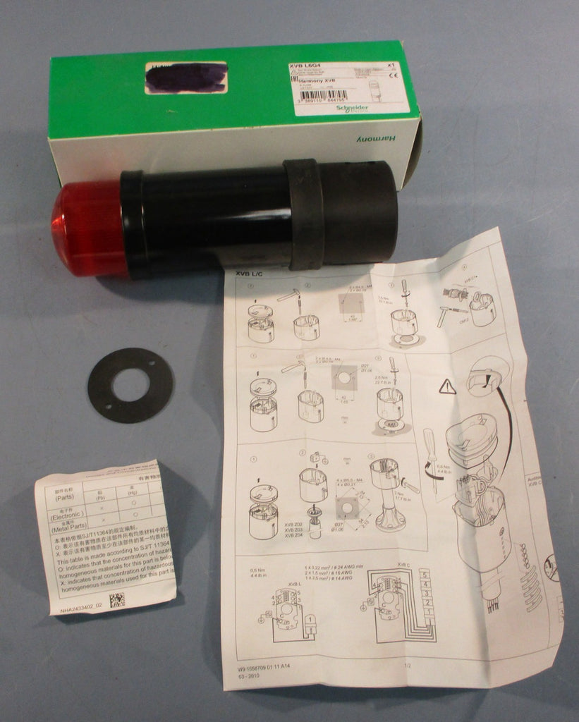 Schneider Electric XVB L6G4 Red Strobe Beacon Harmony XVB XVB-L6G4 120V