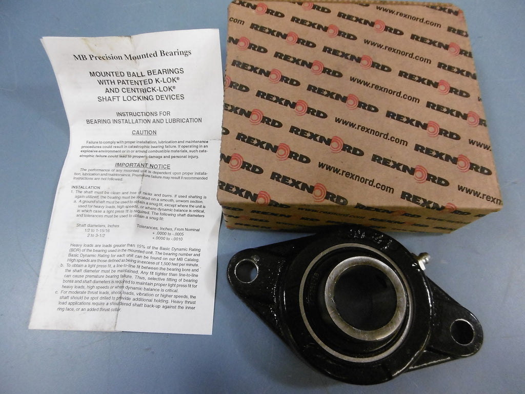 Rexnord FC2251-18 2 Bolt Flange Unit 1-1/8" Bearing