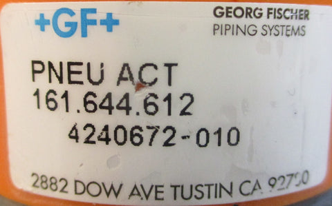 Georg Fischer GF Diastar 161.644.612 Pneumatic Actuated Diaphragm Valve 9/16"