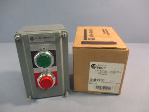 ALLEN BRADLEY 800T-2TA 2 PUSHBUTTON ENCLOSUE SURFACE MOUNTING START-STOP SER T