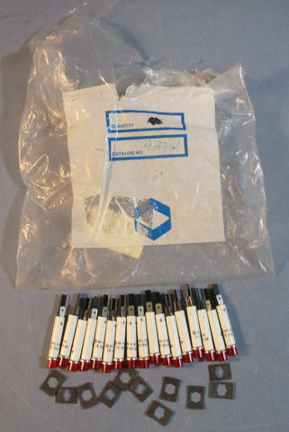 IDI 2191QL124V Red Indicator Light Panel Mount 24VDC 1/2W 2191 QL1 (Lot of 17)