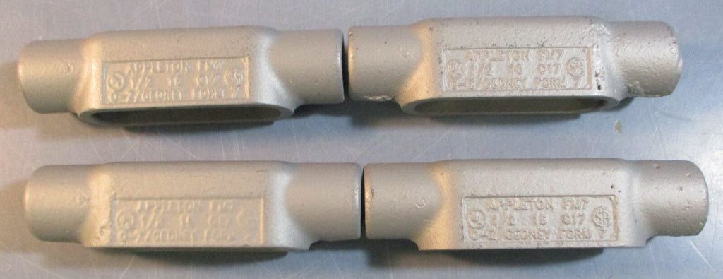 Appleton FM7 Conduit Body C17 0Z/Gedney Form 7 53/8"L  3/4" Bore (Lot of 4)