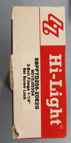 Hi-Light SBPFTD206-20 2-Bolt Flange 1-1/4" Set Screw Lock Lot of 3