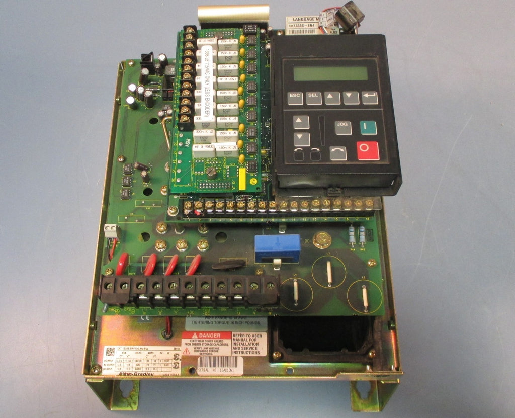 Allen Bradley 1336S-BRF100-AN-EN4 Ser D AC Drive w/ 1201-HA2 Programmer