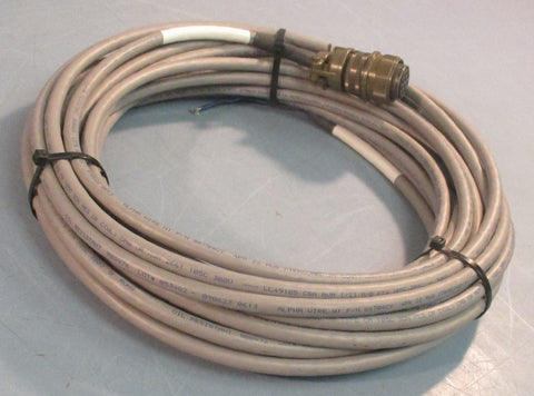 Alpha Wire 86704CY Cable 60' Aprx W/ Amphenol MS3106A18-1S Circular Connector