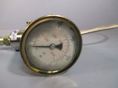 NOSHOK PRESSURE/VACUUM GAUGE 0 TO 1500 PSI 1031042