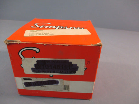 Simpson Analog Panel Meter, Black Spade Type Pointer, AC Current, 0A to 5A 01330