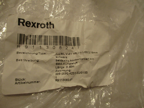 Bosch Rexroth Optics Cable R911308247 RK00100/00.30 NEW LOT OF 4