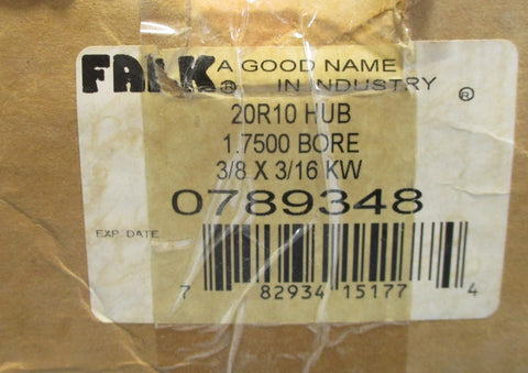 Falk 789348 20R10 Coupling Coupler Hub 1.750 Bore 3/8 x 3/16 KW