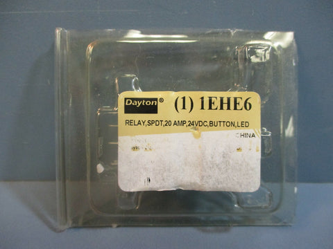 Dayton 1EHE6 Relay SDPDT 20AMP 24VDC Button LED NEW LOT of 4