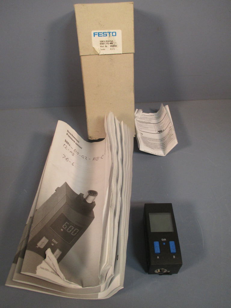 FESTO PRESSURE SWITCH SDE1-VD10-G2-H18-C-P2-M8