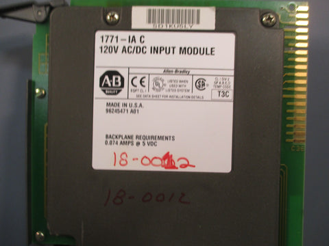 Allen-Bradley 120V AC/DC Input Module 1771-IA C