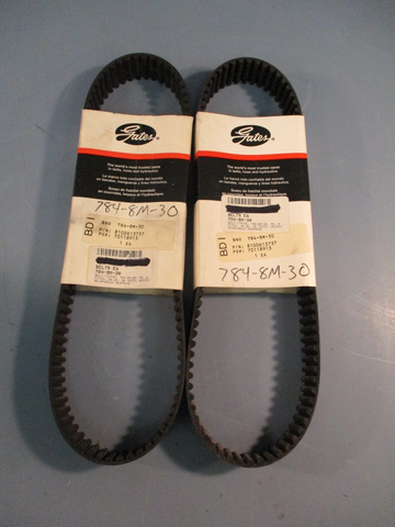 LOT OF (2) GATES 784-8M-30 TIMING BELT 8MM PITCH X 30 WD, 98 TEETH