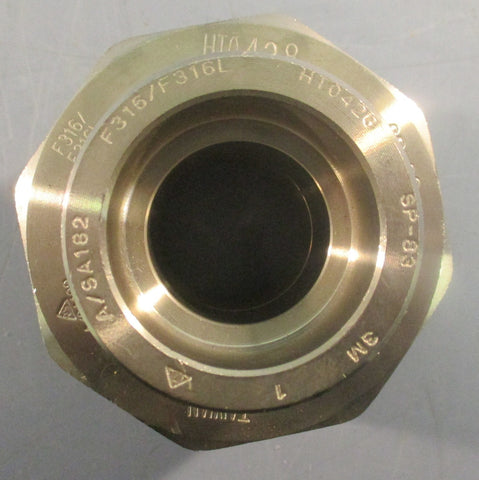 Unbranded SP-83 Threaded Union Pipe Coupling A/SA182 1" Pipe Size 3M Lot of 4