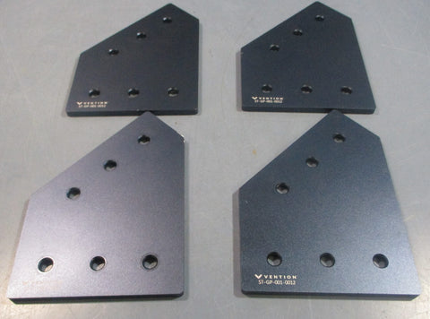 Vention STGP0010012 45 Degree Joint Aluminum Assy. Plate 6x110x153mm Lot of 4