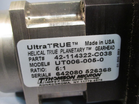 Thomson Micron UltraTRUE Helical True Planetary Gearhead 5:1 UT006-005-0