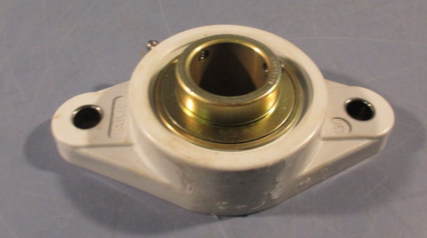 AMI 13/16" WIDE SET SCREW WHITE 2BOLT FLANGE UCNFL20619W