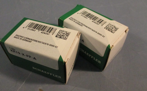 LOT OF (2) INA KR19-X-PP-A CAM FOLLOWER 19MM OD, 32 MM WD