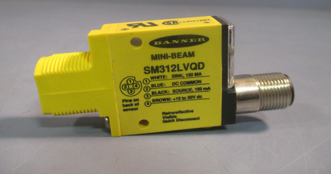 Banner Minibeam 1030vdc Photoelectric Sensor SM312LVQD